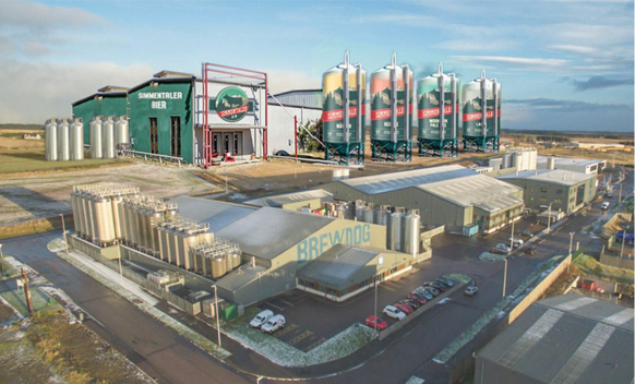 Die simmentaler brauerei nebem dem Hauptquartier von Brewdog in Schottland