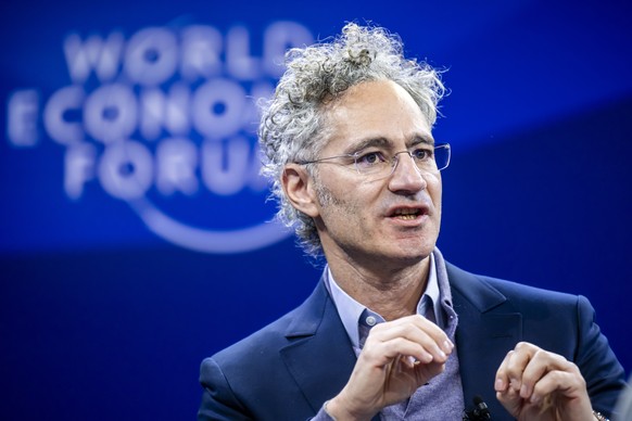 epa12664554 Palantir Co-founder and CEO Alex Karp attends the 56th annual meeting of the World Economic Forum (WEF) in Davos, Switzerland, 20 January 2026. The 2026 summit, running from 19 to 23 Janua ...