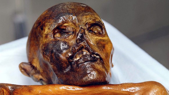 ZUM 25. JAHRESTAG DES FUNDS VON OETZI AM MONTAG, 19. SEPTEMBER 2016, STELLEN WIR IHNEN FOLGENDES BILDMATERIAL ZUR VERFUEGUNG  Oetzi, the mummy of a man trapped on a glacier in the Alps 5,000 years ag ...