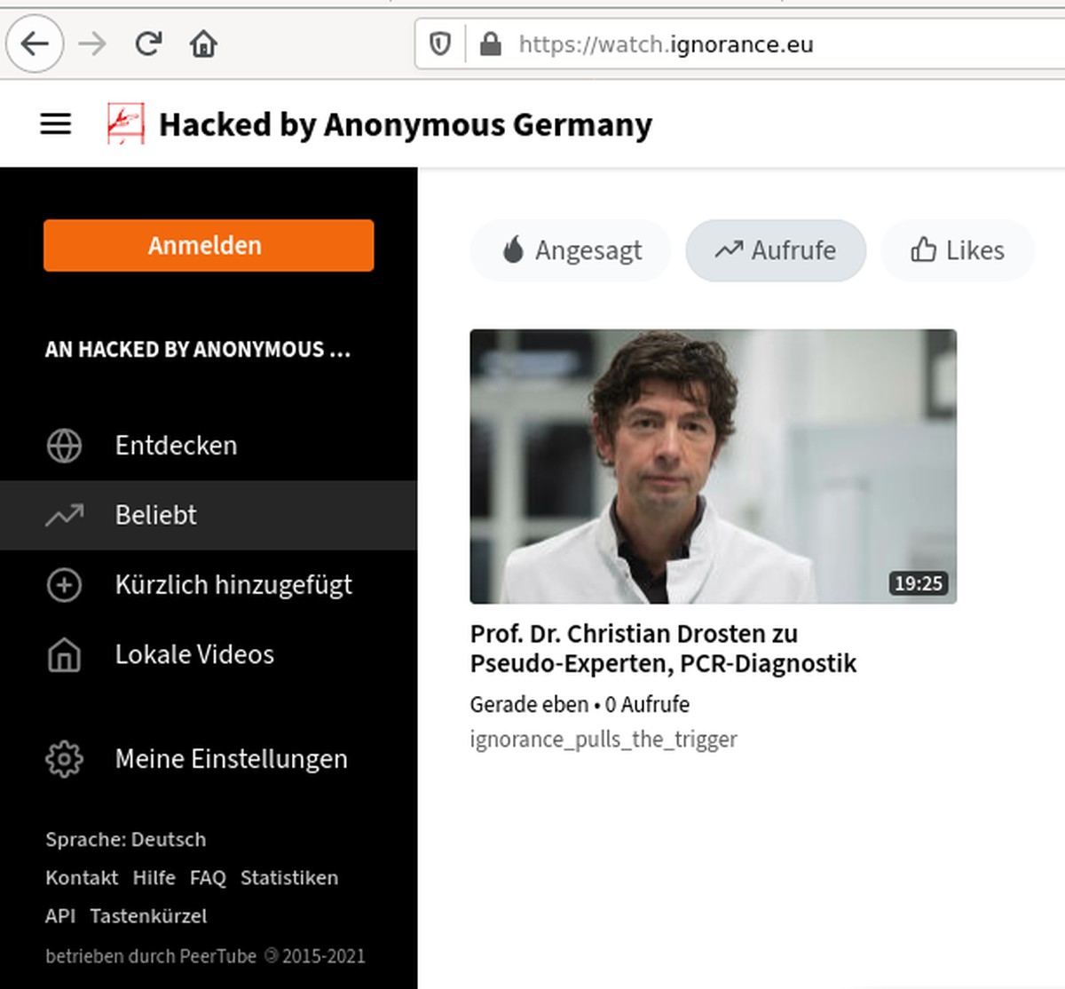 Netzaktivistinnen und -aktivisten haben die «Querdenker»-Plattform «Ignorance» gehackt.