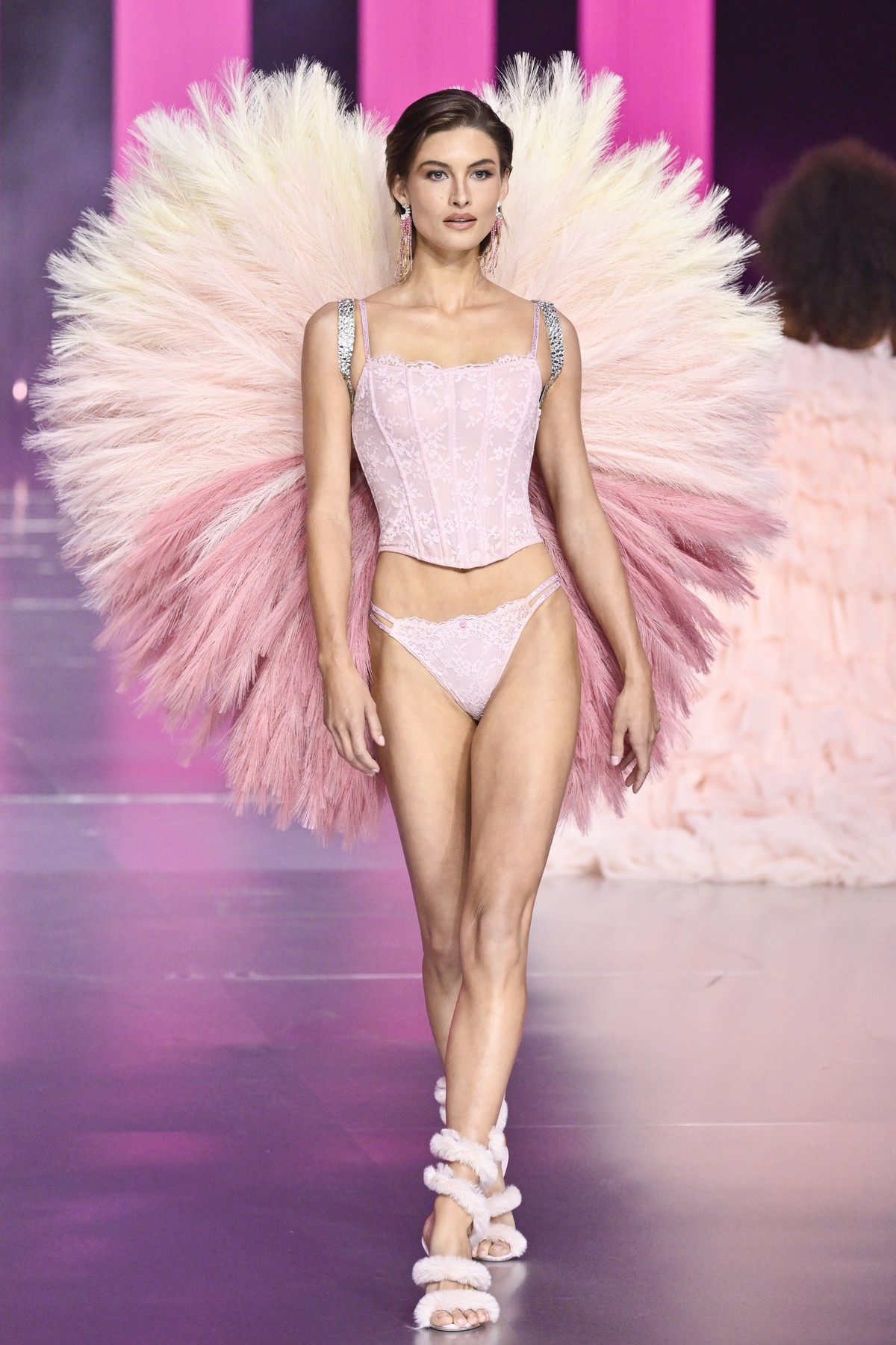 Grace Elizabeth walks the runway during the Victoria's Secret Fashion Show on Tuesday, Oct. 15, 2024, in the Brooklyn borough of New York. (Photo by Evan Agostini/Invision/AP)
Grace Elizabeth