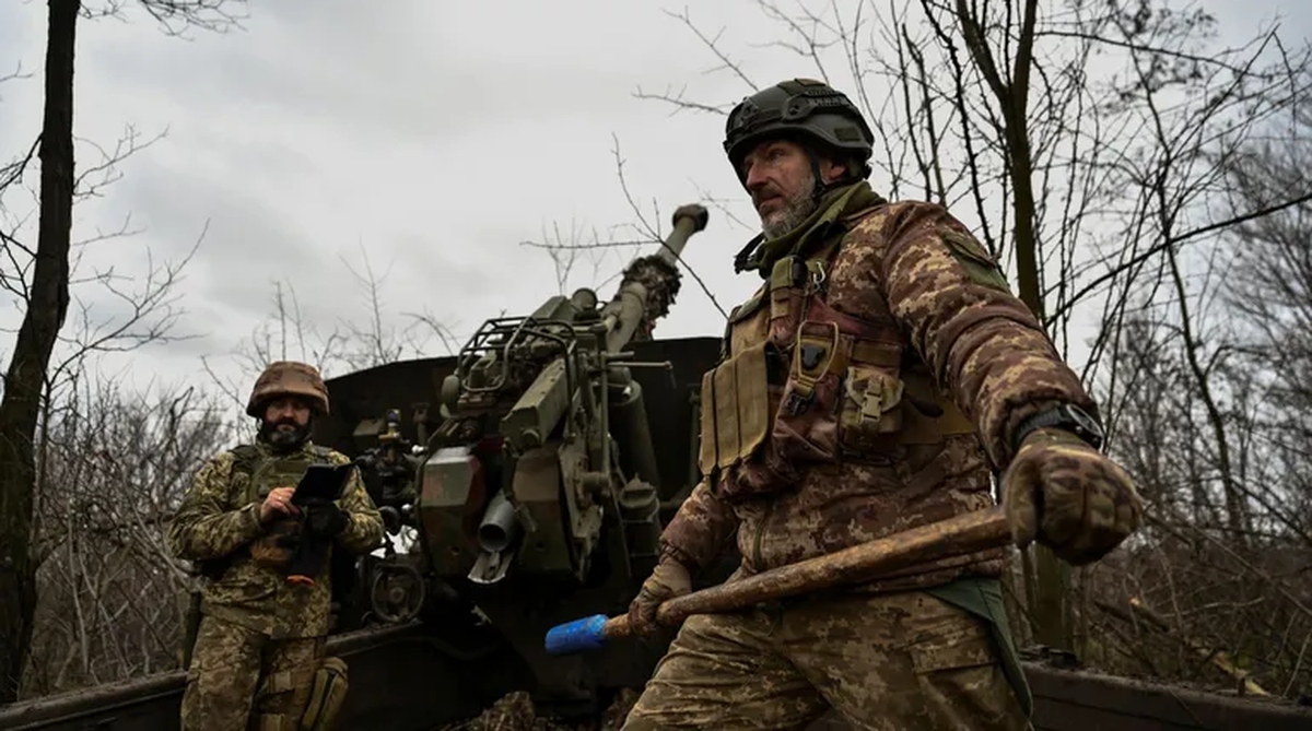 Ukrainische Soldaten kämpfen in der Region Saporischschja: Dort verzeichnen die russischen Truppen derzeit offenbar Geländegewinne.