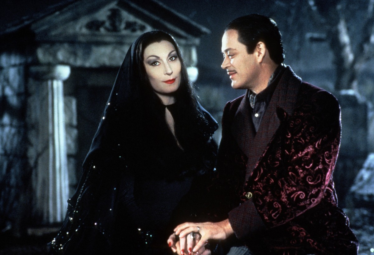 ADDAMS FAMILY VALUES - It's love at first fright when Gomez and Morticia welcome a new addition to the Addams household - Pubert, their soft, cuddly, mustachioed baby boy. "Addams Family Val ...