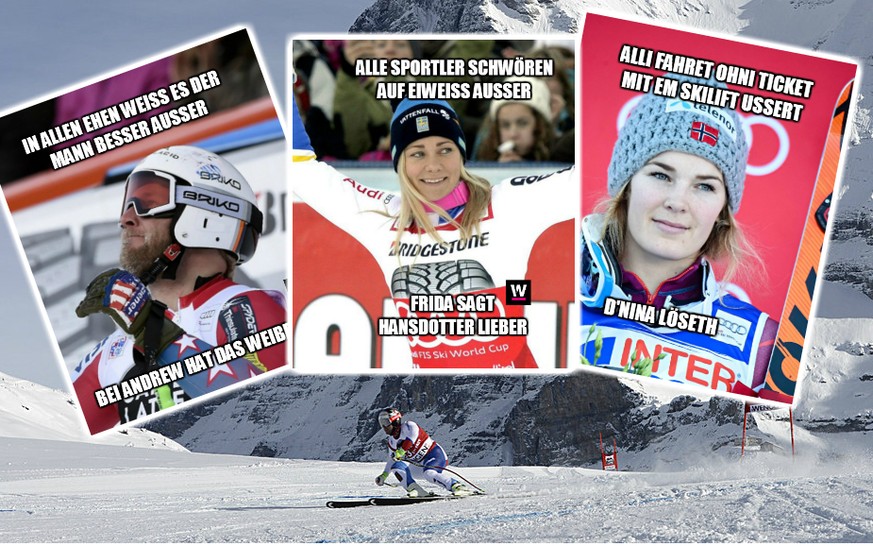 «In allen Ehen weiss es der Mann besser, ausser bei Andrew hat das Weibrecht» – wir haben unseren Spass mit Skifahrer-Namen