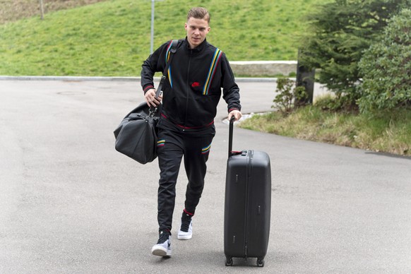 Nico Elvedi beim Zusammenzug der Fussballnationalmannschaft im Hotel Atlantis, am Montag, 18. Maerz 2019, in Zuerich.(KEYSTONE/Melanie Duchene)