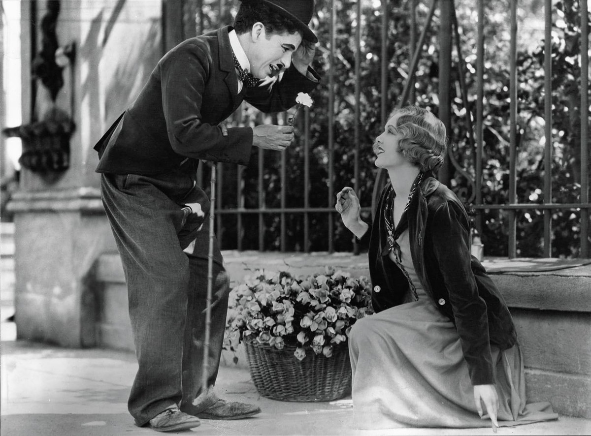 Charles Chaplin and Virginia Cherrill in Lichter der Großstadt (1931)