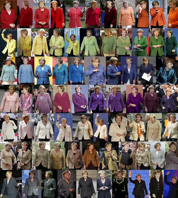 Die farbige Garderobe von Angela Merkel.