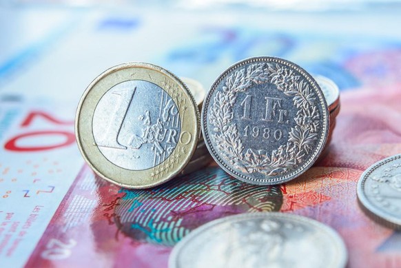 Nähern sich der Parität an: Der Euro und der Franken.