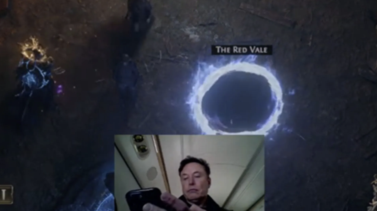 Assis dans son jet privé, Musk participait à un jeu vidéo.
