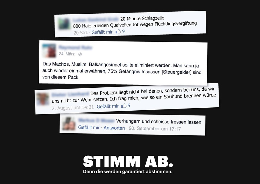 «STIMM AB. Denn die werden garantiert abstimmen.»