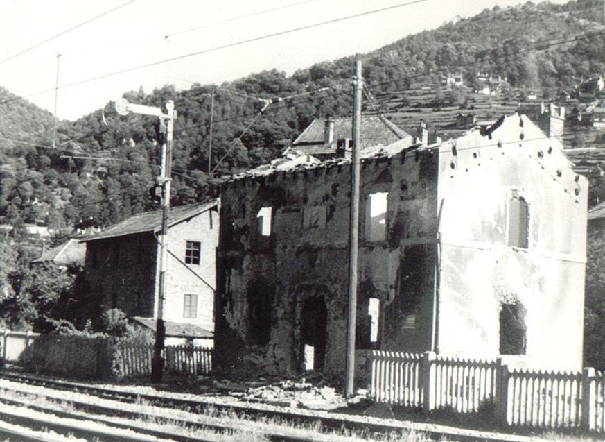 In diesem Bahnhäuschen in Varzo wurde ein Teil des Sprengstoffs gelagert, der im April 1945 vernichtet wurde. 