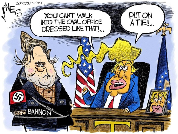 Warum Steve Bannon jetzt kalte Füsse bekommen hat\nBannon hinter Gittern fände ich jetzt unabhängig vom Alter nicht schlimm. Kann ja nicht sein, dass man jemanden für seine Taten nicht einlocht, nur w ...