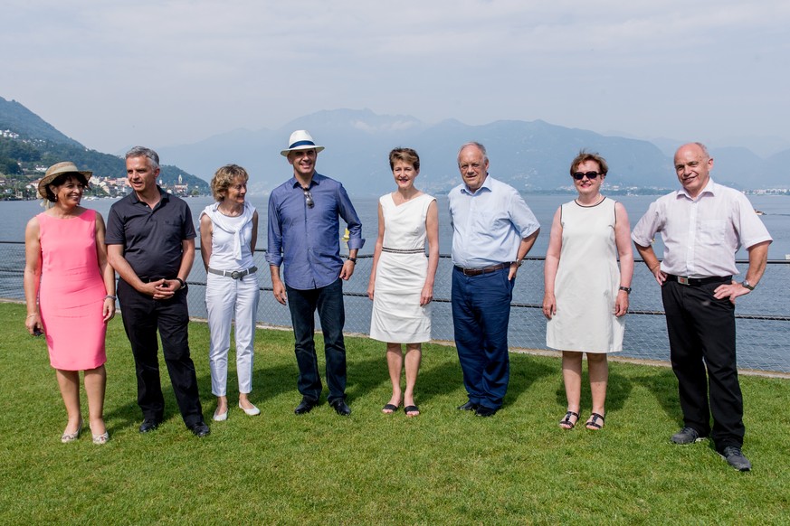 Der Bundesrat auf seiner diesjährigen «Schulreise» in Locarno.