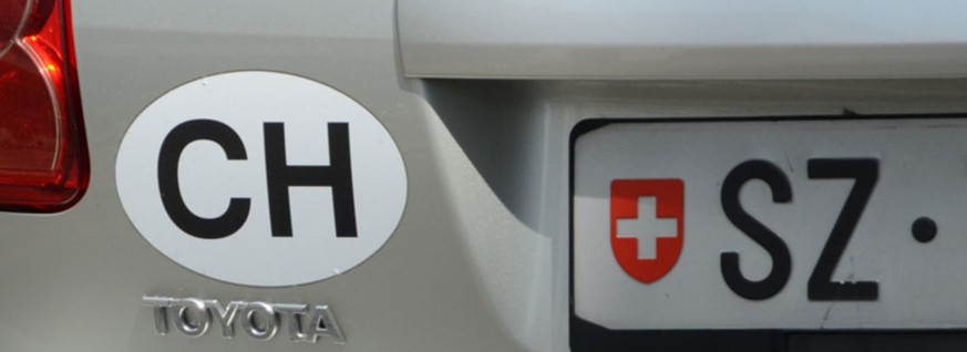 CH-Aufkleber Nummernschild