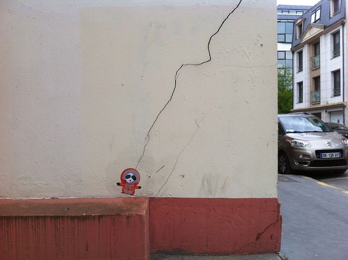 Lustige und kreative street art