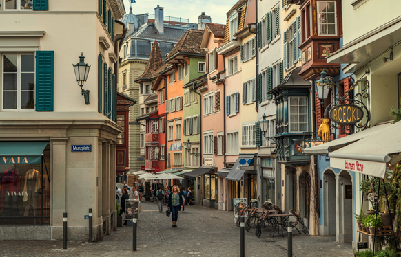 Die Augustinergasse in der Zürcher Innenstadt.