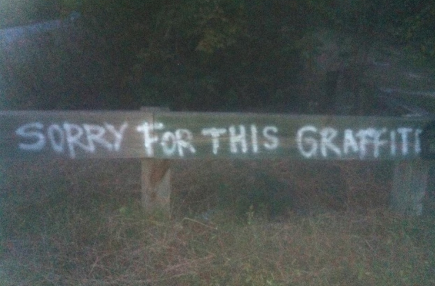 «Entschuldigung für dieses Graffiti.»
