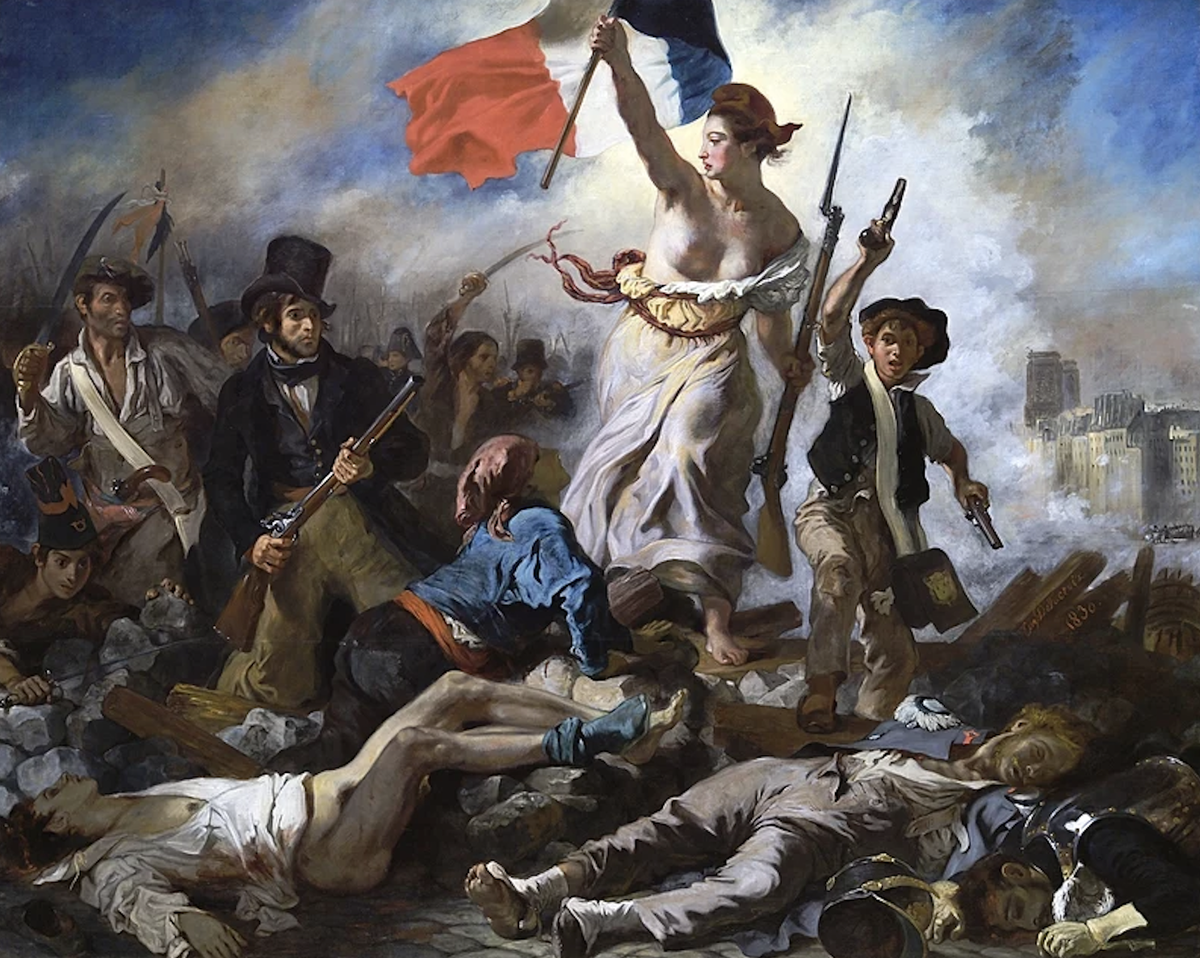La Liberté guidant le peuple (Die Freiheit führt das Volk) von Eugène Delacroix.