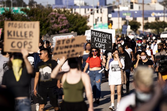 Demonstration in Los Angeles nach dem Tod von George Floyd.
