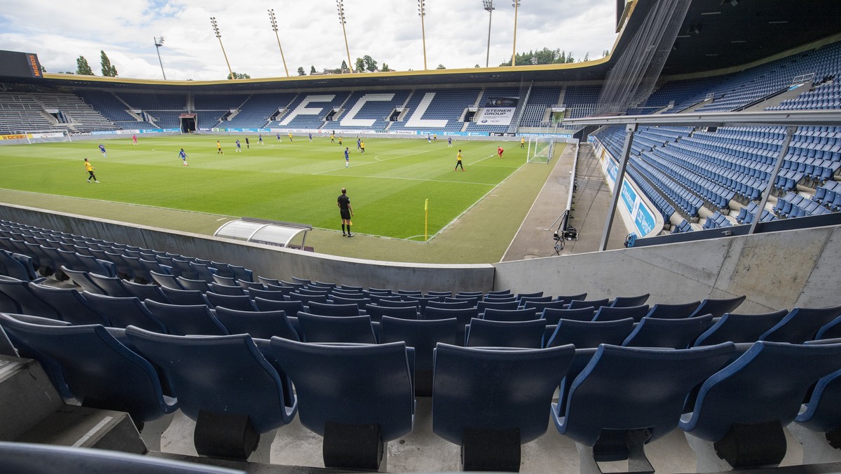 Das Testspiel zwischen dem FC Luzern und dem FC Schaffhausen findet ohne Zuschauer und als Geisterspiel statt, am Samstag, 6. Juni 2020 in Luzern. (KEYSTONE/Urs Flueeler)