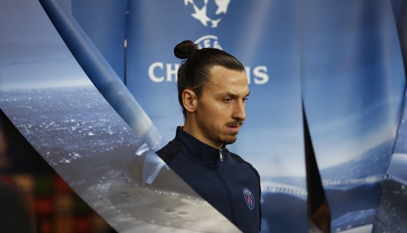 Football Soccer - Paris St Germain v Chelsea - UEFA Champions League Round of 16 First Leg - Parc des Princes, Paris, France - 16/2/16
Paris St Germain&#039;s Zlatan Ibrahimovic walks out before the  ...