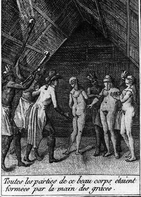 Illustration von «Aline und Valcour» (1786), einem der Werke mit pornographisch-gewalttätigem Inhalt, das Marquis de Sade im Gefängnis schrieb.