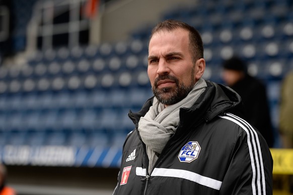 22.02.2015; Luzern; Fussball Super League - FC Luzern - FC Aarau; Trainer Markus Babbel (Luzern) (Daniela Frutiger/freshfocus)