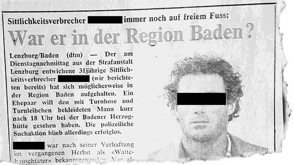 Chloroform-Unhold (Bild: «Badener Tagblatt», 19.6.80

Zur Verfügung gestellt)