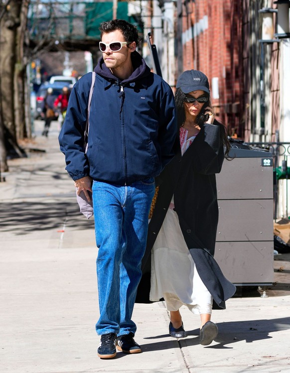 NEW YORK, NY - MARCH 09: Harry Styles and Zoe Kravitz are seen on March 09, 2026 in New York City. (Photo by XNY/Star Max/GC Images)