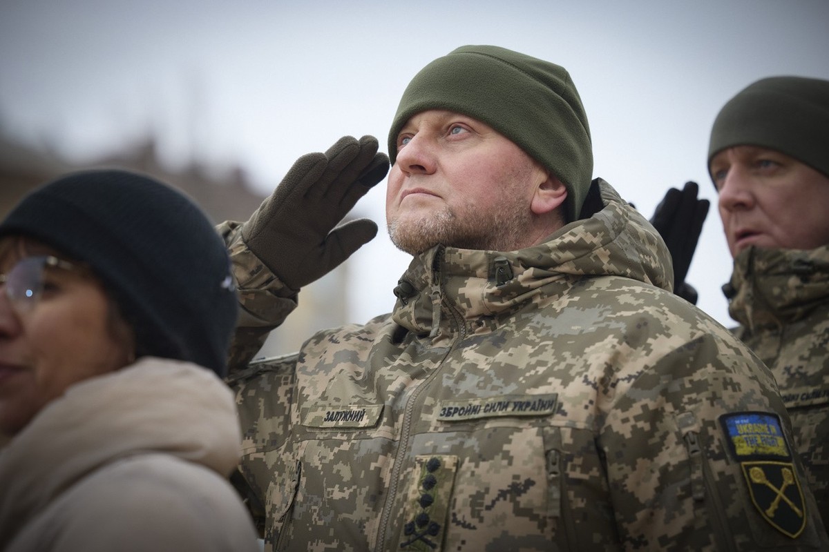 Valeri Zaloujny, en février 2023. (Ukrainian Presidential Press Office via AP)