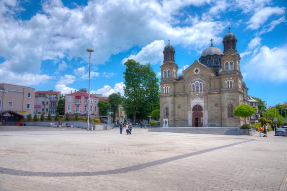 Bourgas, Bulgaria, May 23, 2020: Church of saint Cyril and Methodius in bourgas, Bulgaria