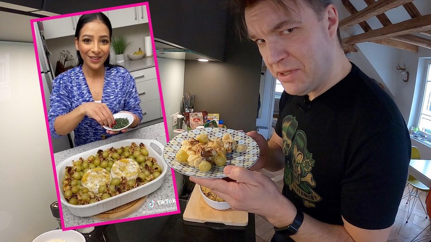 Wieso zum Geier muss man Pasta mit Brie-Käse und ... TRAUBEN kombinieren??