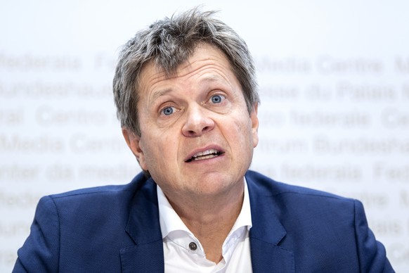 Nationalrat Juerg Grossen, GLP-BE, vom ueberparteilichen Komitee aeussert sich an einer Medienkonferenz zum Freihandelsabkommen mit Indonesien, am Dienstag, 12. Januar 2021, in Bern. Am 7. Maerz hat d ...