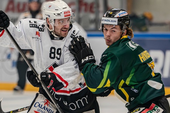 Weinfelden, Switzerland, September 12th 2025: Kay Scherwi EHC Basel in action during the Swiss League Ice hockey, Eishockey game between HC Thurgau and EHC Basel at Eishallte G�ttingersreuti in Weinfe ...