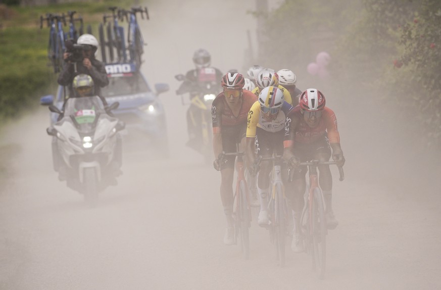 Bernal Gomez Egan Arley of Ineos Grenadiers during the stage 9 of the Giro d&#039;Italia from Gubbio to Siena, Italy, Sunday, May 18, 2025. (Marco Alpozzi/Lapresse via AP)
Italy Giro d&#039;Italia Cyc ...