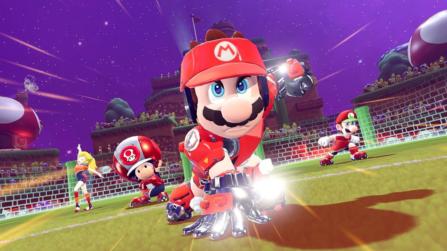 Fussball oder Football? Bei «Mario Strikers: Battle League Football» sind die Grenzen oft fliessend.