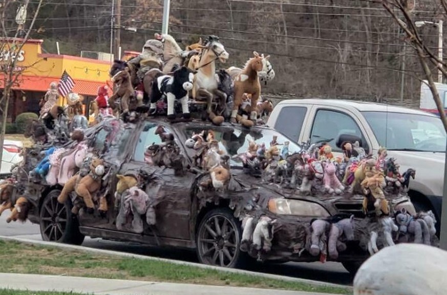 Auto-Modifikationen der Hölle 
https://www.reddit.com/r/mildlyinteresting/comments/c3dzxp/this_car_that_was_parked_near_my_home_it_is/