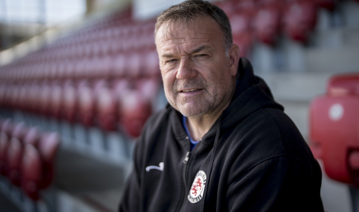Patrick Rahmen, Cheftrainer des FC Winterthur posiert fuer ein Portrait am Mittwoch, 8. April 2026 im Stadion Schuetzenwiese in Winterthur. (KEYSTONE/Claudio Thoma)