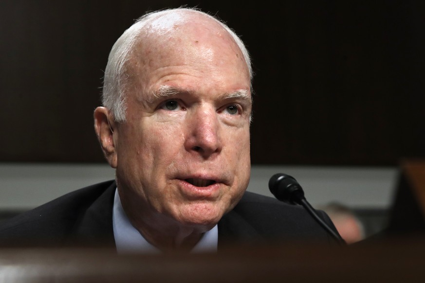 Senate Armed Services chairman Sen. John McCain, R-Ariz., speaks during a hearing on &#039;Recent United States Navy Incidents at Sea&#039;, Tuesday, Sept. 19, 2017, on Capitol Hill in Washington. (AP ...