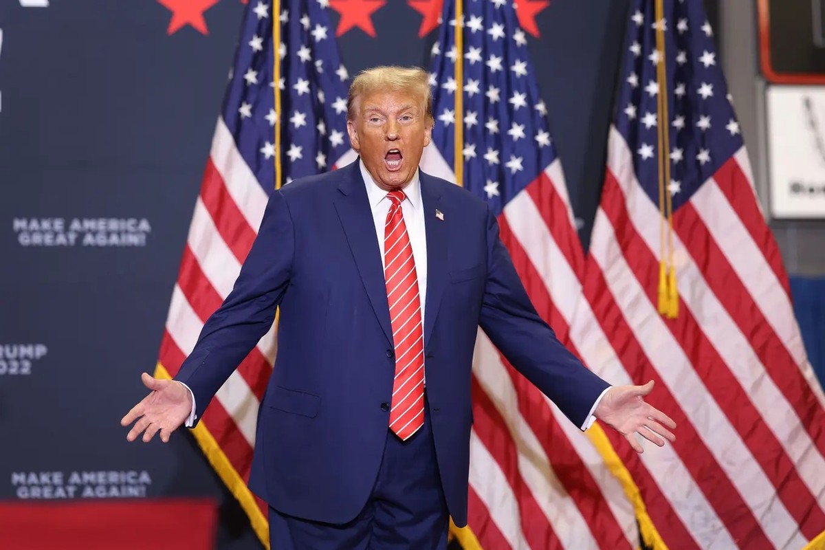 Ex-Präsident Donald Trump am Wochenende während einer Wahlkampfveranstaltung im US-Bundesstaat Iowa.
