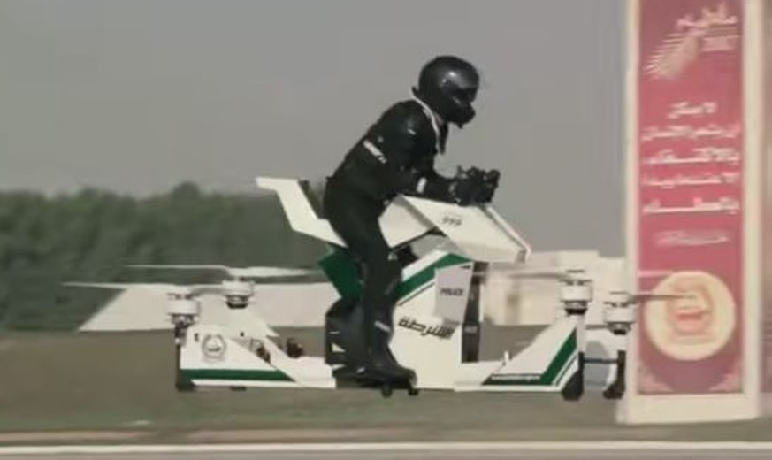 So sieht das Hoverbike aus, mit dem die Polizei in Dubai auf Verbrecherjagd gehen will.&nbsp;