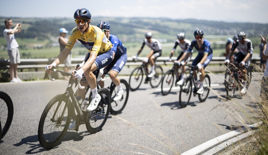 Stefan Kueng from Switzerland of Groupama-FDJ during the second stage, a 173.7 km race from Beromuenster to Nottwil, at the 86th Tour de Suisse UCI World Tour cycling race, on Monday, June 12, 2023. ( ...
