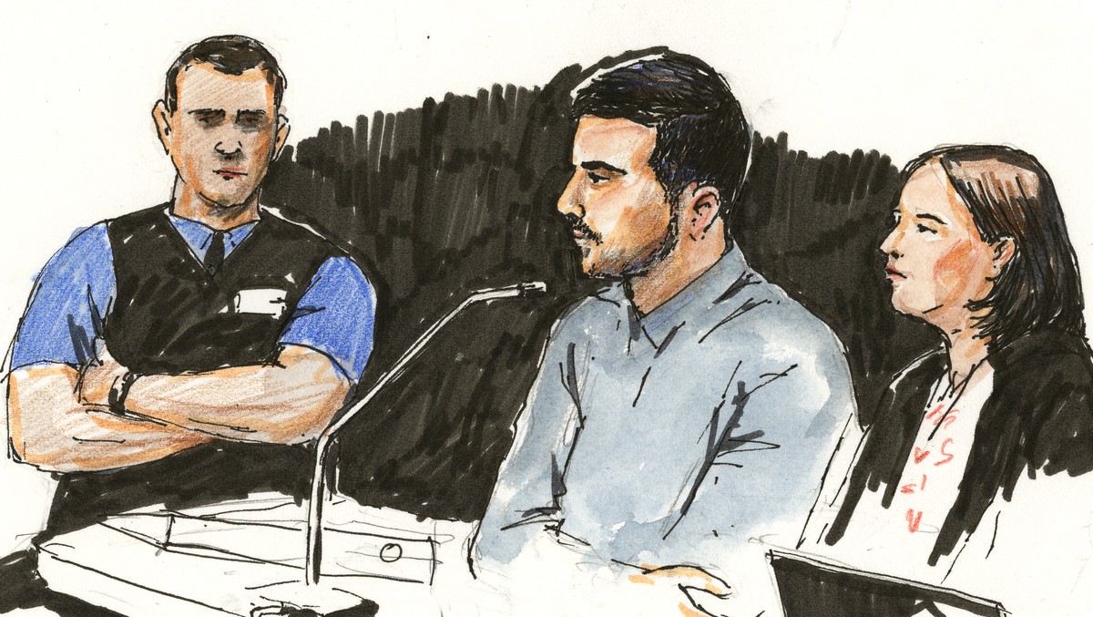 QUALITY REPEAT - Thomas N. left, and Renate Senn, right, public defender in the trial for the quadruple murder of Rupperswil, on Tuesday, March 13, 2018 in Schafisheim, Switzerland. Thomas N. is accus ...