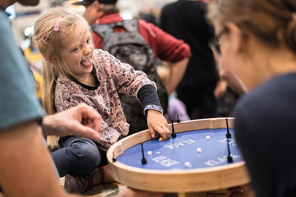 Klask 4 Spielsituation