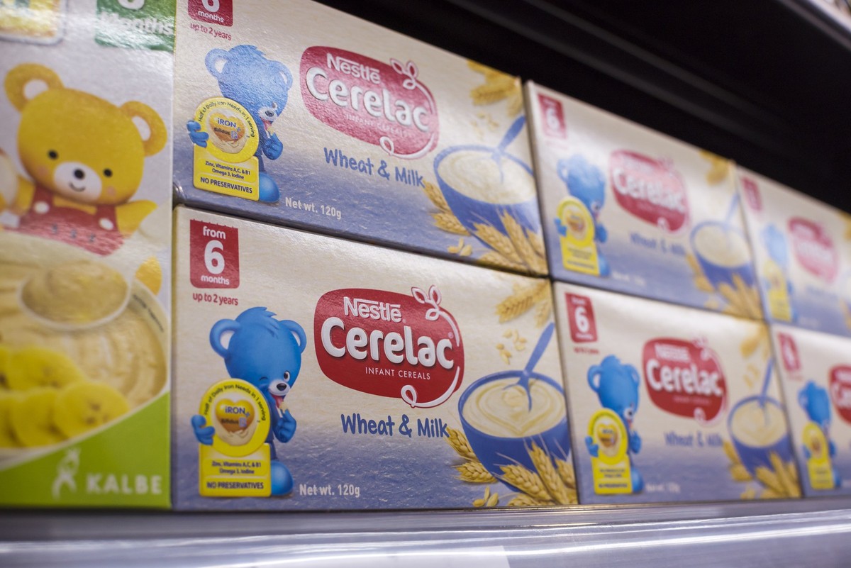 Manila, Philippines - Boxes of Nestle Cerelac for sale at a supermarket, Manila, Philippines - July 2021: Boxes of Nestle Cerelac for sale at a supermarket