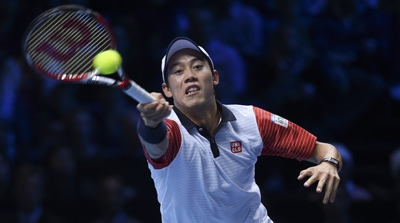 Nishikori streckt sich vergeblich.