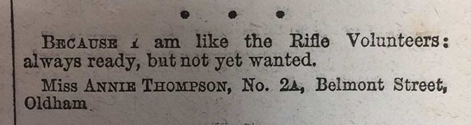 Warum Single bleiben in England, 1889