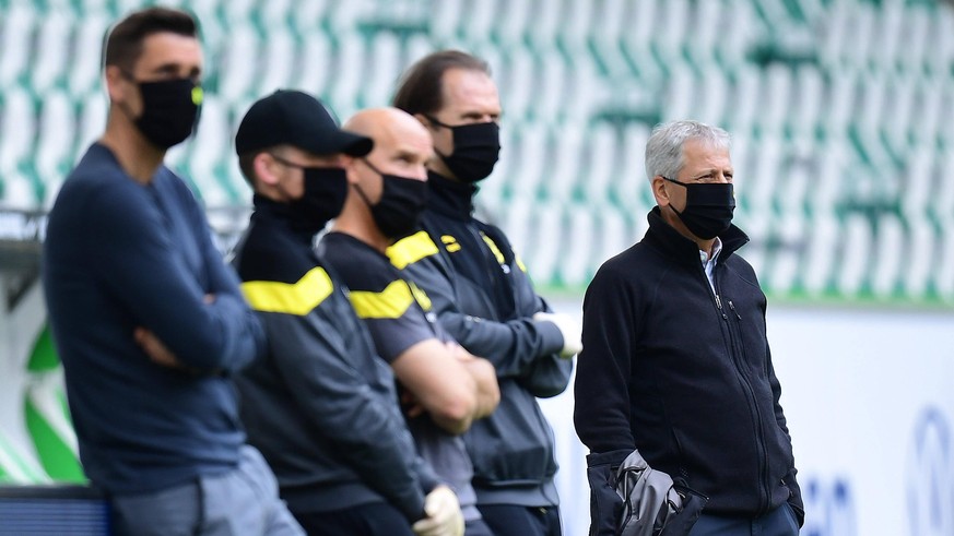 Fussball Trainer Lucien Favre Dortmund Wolfsburg, 23.05.2020, Fussball Bundesliga, VfL Wolfsburg - Borussia Dortmund Wolfsburg Nur f