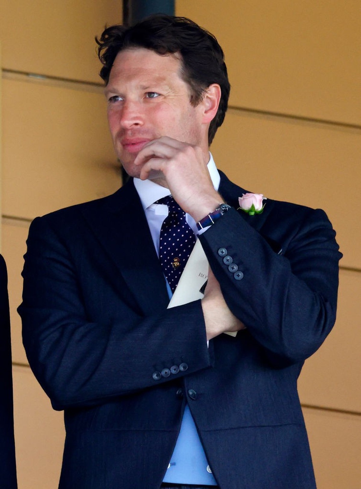 ASCOT, UNITED KINGDOM - JUNE 20: (EMBARGOED FOR PUBLICATION IN UK NEWSPAPERS UNTIL 24 HOURS AFTER CREATE DATE AND TIME) Lieutenant Colonel Johnny Thompson (Equerry to King Charles III) attends day one ...