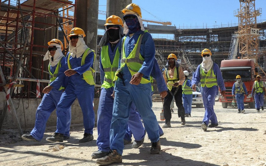 Arbeiter der WM-Stadien von Katar.